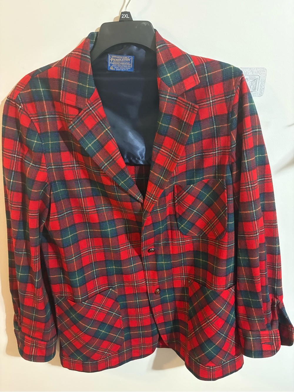 Vintage 1970s Pendleton 100% Virgin Wool Large Jacket/Button-Up